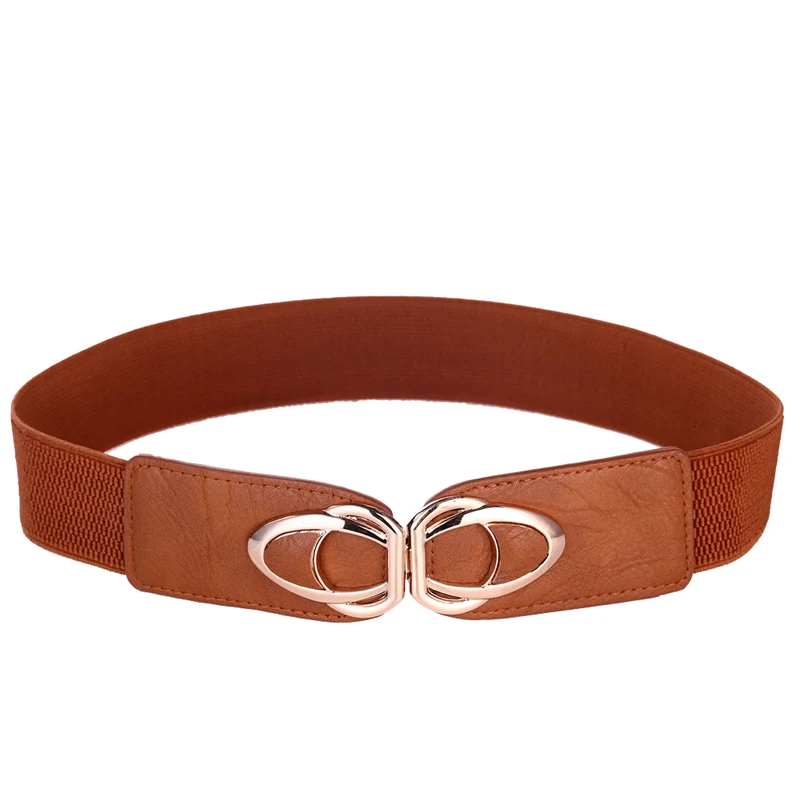 Women's Belt Elastic Stretch Fashion Waist Cinch Band 4.0CM Wide With Clasp Alloy Buckle