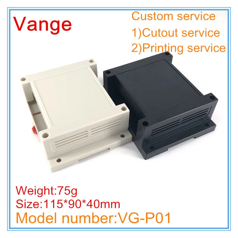 

1pcs/lot electronics junction box outlet box 115*90*40mm ABS plastic instrumentation shell for din rail control device