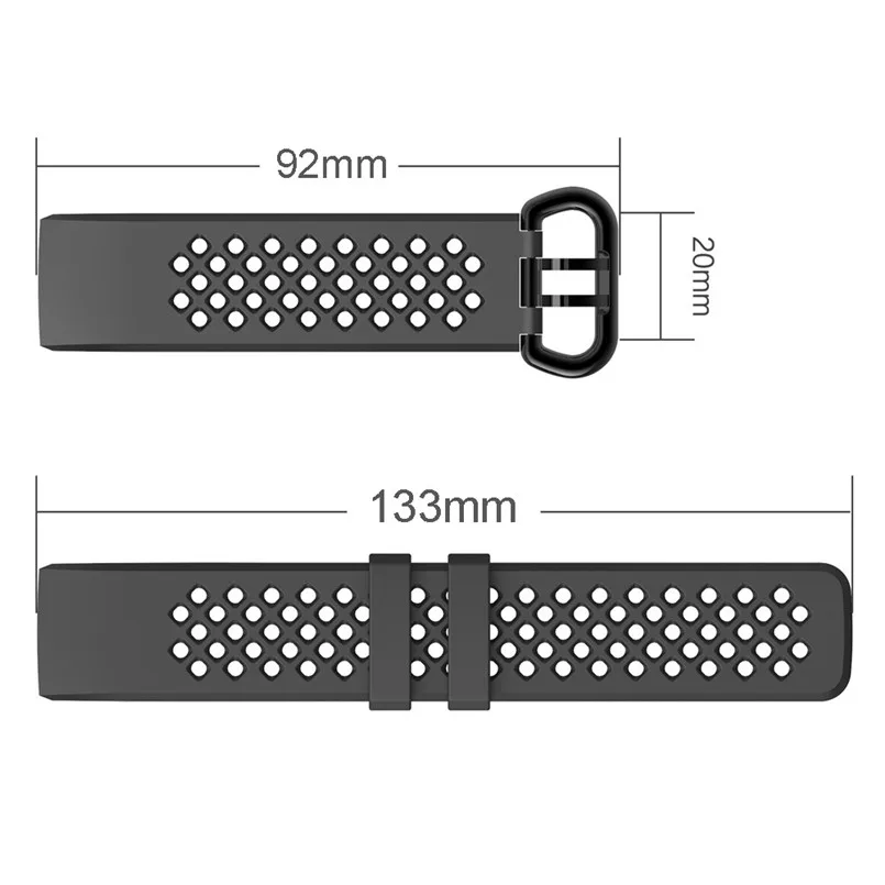 Сменный ремешок для часов модный спортивный ремешок для часов дышащий Силикон Браслет ремешок для Fitbit Charge 3 183 мм 3B15