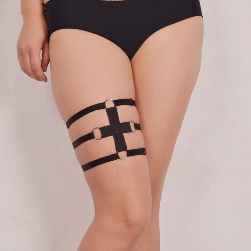 Новинка черные подвязки для женщин пастельные женские жгут тела Харадзюку ног