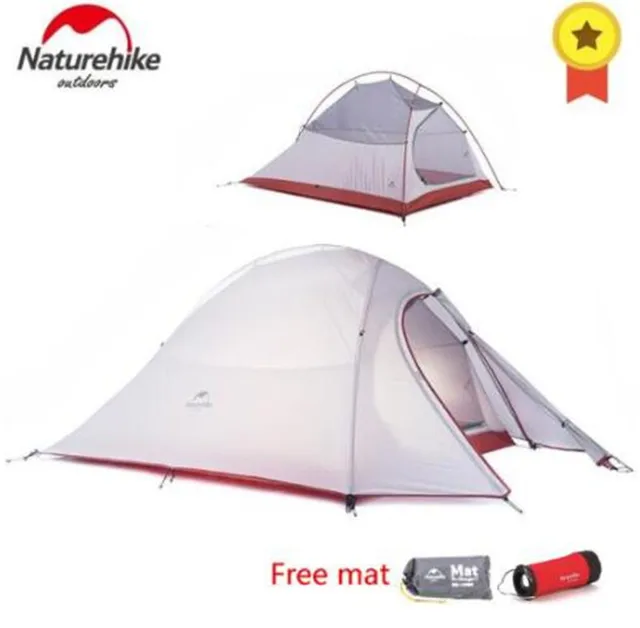 Cheap Naturehike Cloud Up Upgrade Double Layers Tent 1 2 3 Person Waterproof 210T/20D Silicone Ultralight Outdoor Camping Hiking Tents