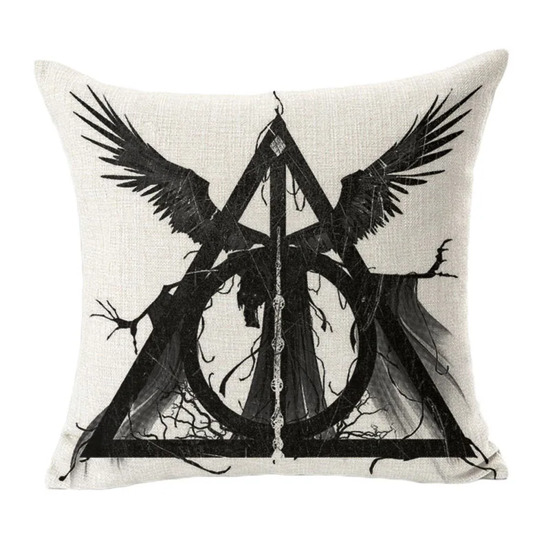 

Harry Potter Pattern Decorative Pillow Cover for Sofa Seat Cushion Covers Cotton Linen Pillow Case Home Decor