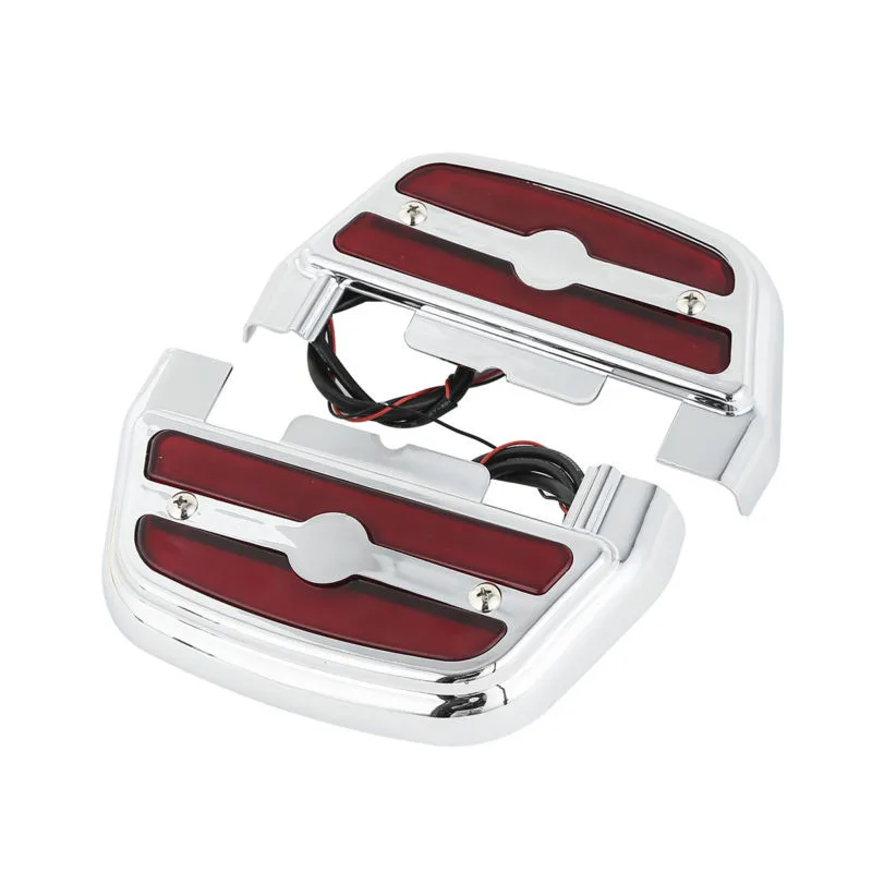  3 Style Led Light Passenger Footboard Floorboard Cover For Harley Touring Softail Road King FLHR Fa - 32921011181