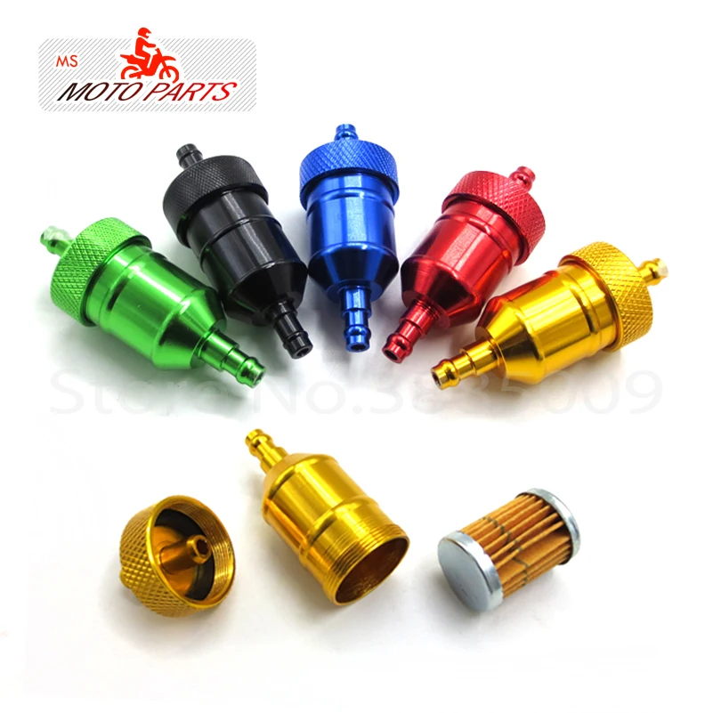 6mm Universal Anodized alloy Oil Filters Motorcycle Dirt Bike ATV Quad