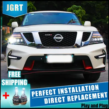 

2PCS LED Headlights For Nissan Armada 2017-2019Car Led Lights Double Xenon Lens Car Accessories Daytime Running Lights Fog Light