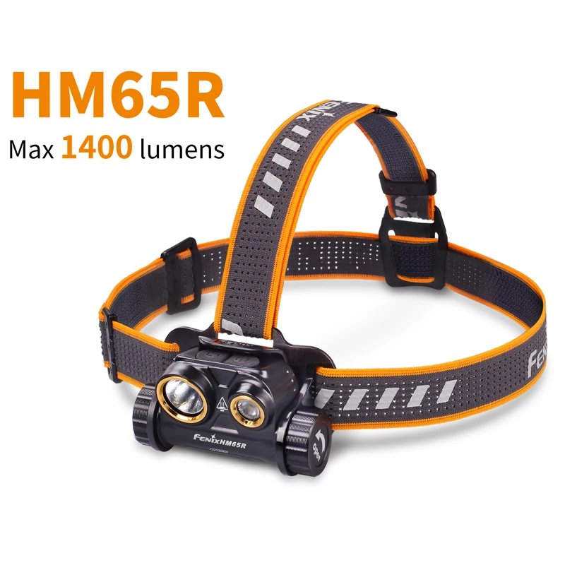 

Dual Light Sources Fenix HM65R 1400 Lumens Tri-proof Magnesium Headlamp for Long-time & High-intensity Outdoor Activities