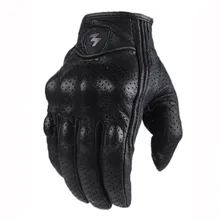 Fashion Glove real Leather Full Finger Black moto men Motorcycle Gloves Motorcycle Protective Gears Windproof Motocross