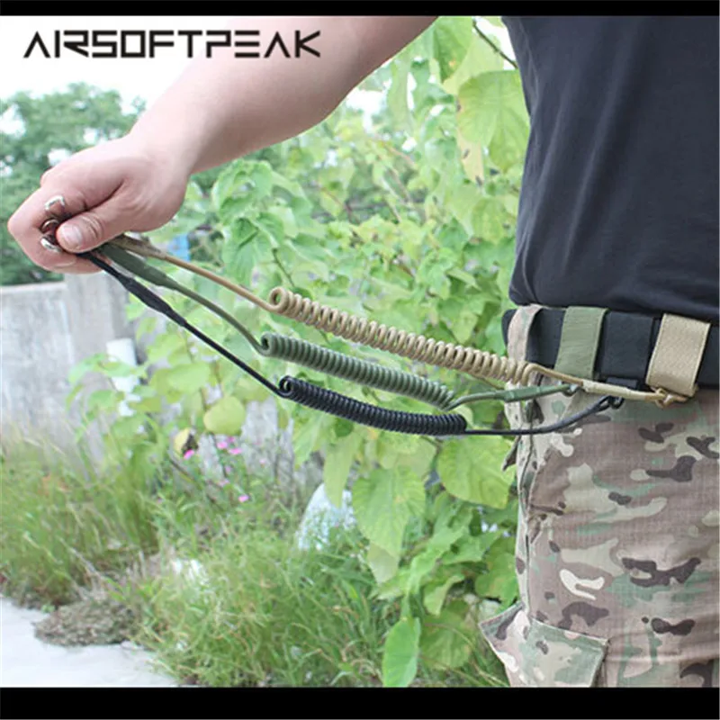 

Airsoft Spring Gun Sling On Backpack For Hunting or Outdoor Sports Safety Rope Shooting Strap Adjustable Nylon Army Combat Gear