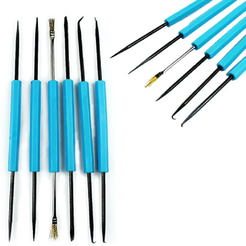 

Cleaning Repairing Tools 6pcs Professional Steel Solder Assist Repair Tool Set Electronic Components Welding Grinding Accessory