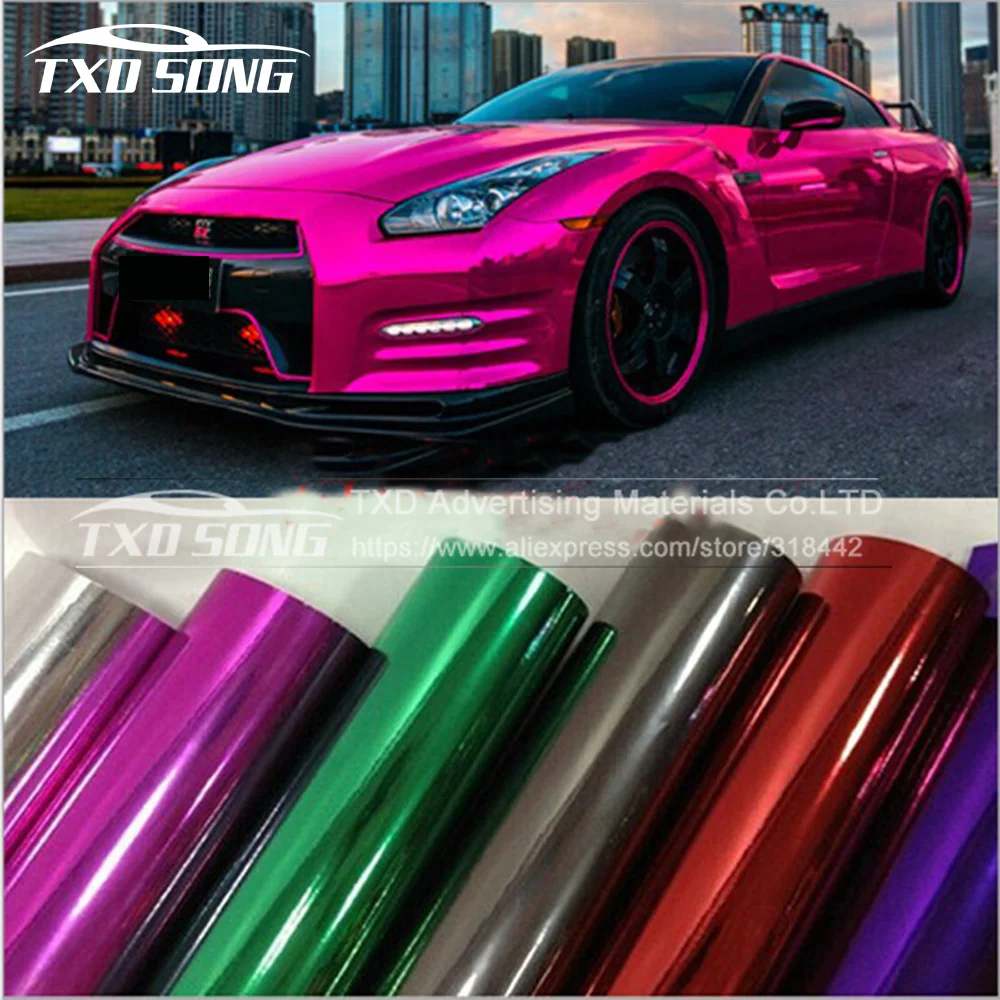 Perak Chrome Mirror Vinyl Stiker Chrome Vinyl Wrapping Film Dengan