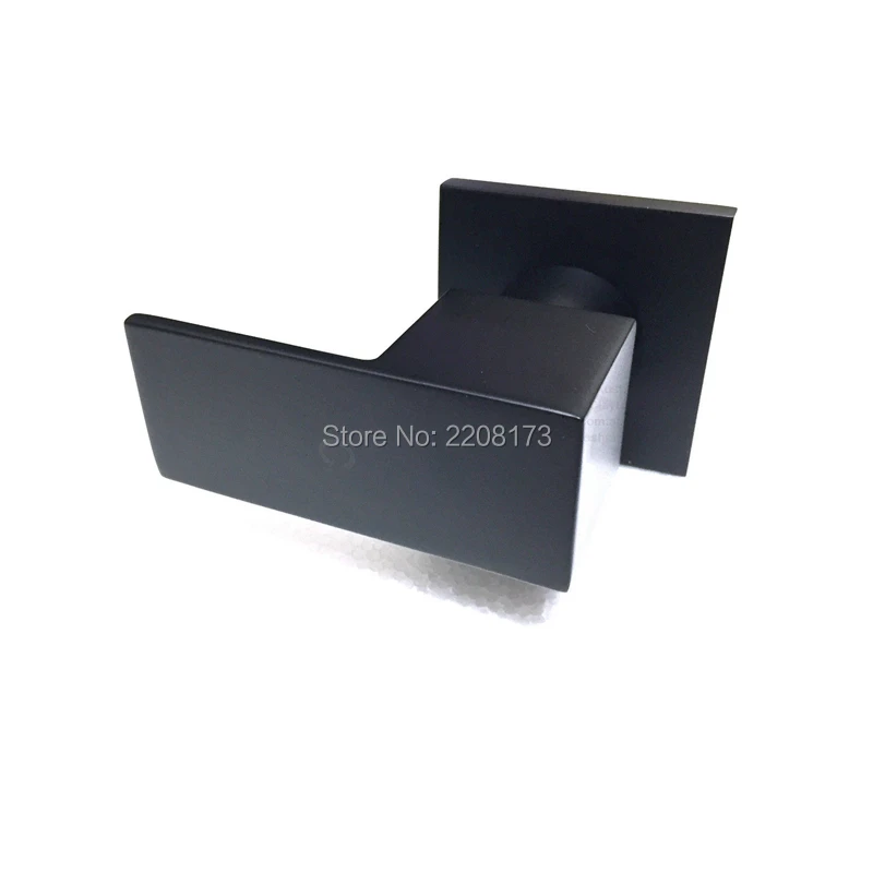 Watermark Square Style Wall Mounted 1/4 Turn Bath Tub Solid Brass Black Tap Mixer Spout Wels Hot & Cold Shower Set bathroom faucet bathroom shower faucet set