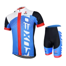 Для мужчин короткий рукав Велоспорт Наборы дышащая быстросохнущая Дорога Горный DH велосипед Велоспорт Джерси костюмы униформа Джерси и шорты