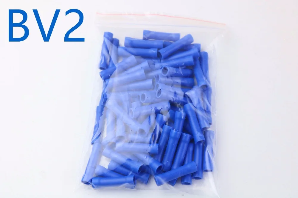 

BV2.5 Full Insulating Wire Connector cable Wire Splice Terminals Crimp Electrical Fully Insulation BV2 BV