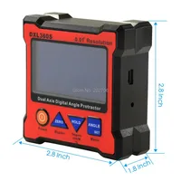 DXL360S Angle ruler Elevation meter Dual Axis Level measure box Digital Protractor Inclinometer 2