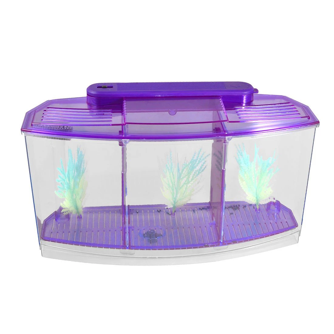 transparent, purple Plastic Battery Powered LED Lamp Mini Desktop Fish