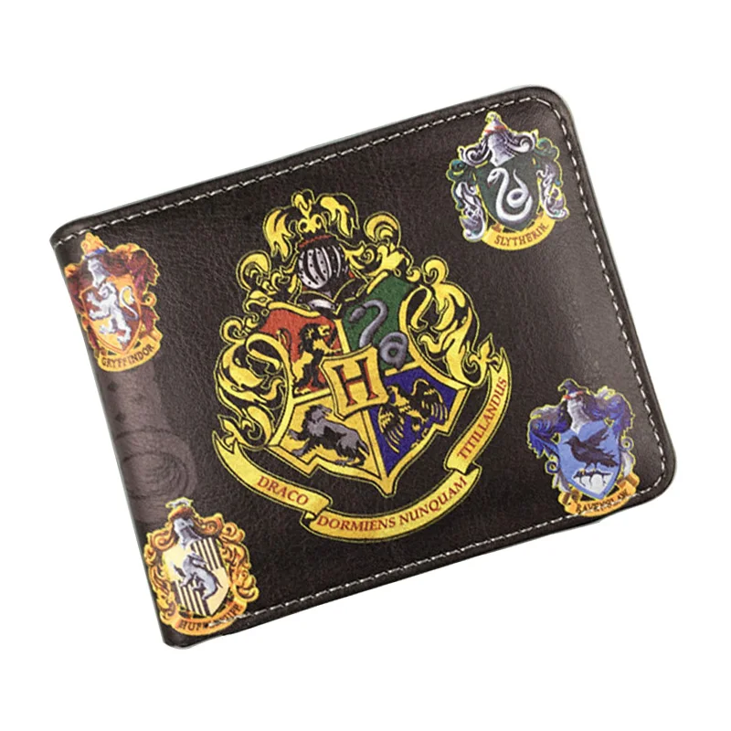

Hot Anime Purse Wallet Movies Harry Potter Printed Leather Dollar Bags Gift Teenager Boy Girl Leather Short Wallets