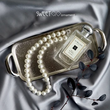 

Aluminium Ears tray in silver dessert plate 25*10cm cake decorating tools vintage style tray for bread tea dinnerware bakeware