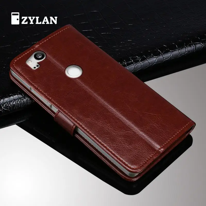 ZYLAN для Google Pixel 2 Чехол кожаный флип задняя крышка Стенд Бумажник Черный