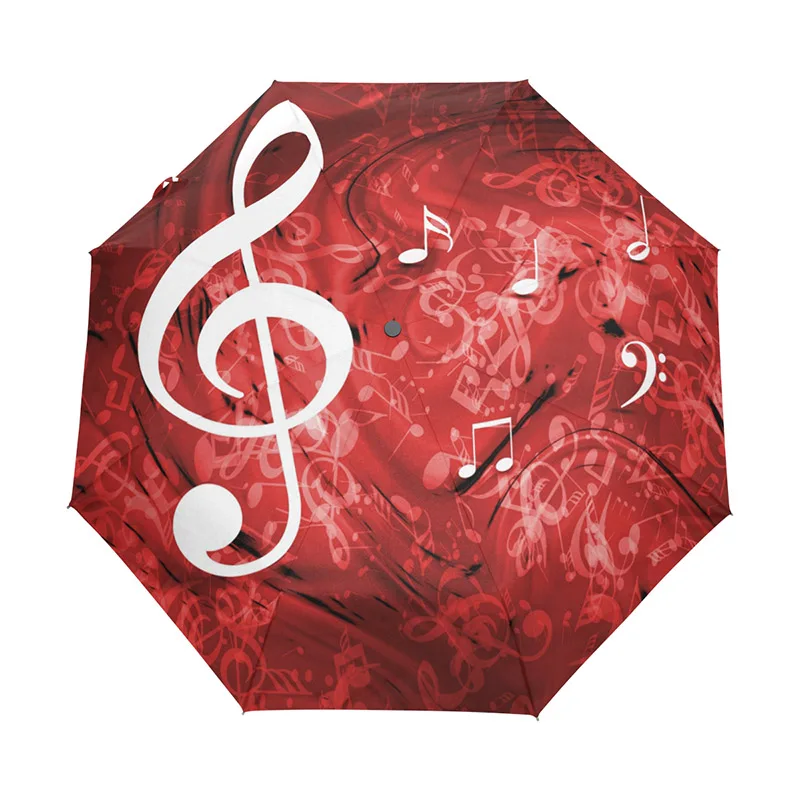 New Ultra Light Music Umbrella Women's Folding Rain Umbrellas Automatic