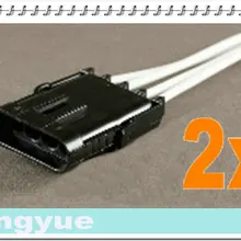 Longyue 2 шт 4-Way плоский мужской комнектор свинья хвост Погодный пакет провода ремни 25 см провода