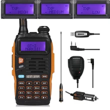 Baofeng GT-3TP Mark III Kit 1/4/8W High Power VHF UHF Two Way Radio Walkie Talkie Transciver with Speaker USB Programming Cable