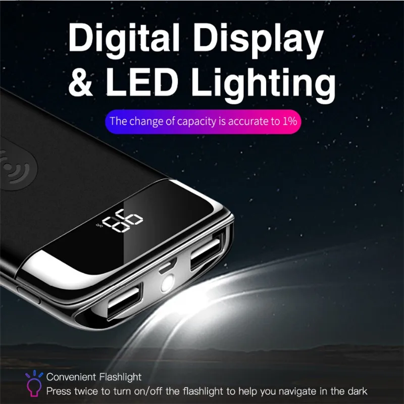 HOT SALE Double USB QI Wireless Charger Power Bank 10000mah Wireless Charger for IPhone 8 8plus X Millet External Battery HOT SALE Double USB QI Wireless Charger Power Bank 10000mah Wireless Charger for IPhone 8 8plus X Millet External Battery