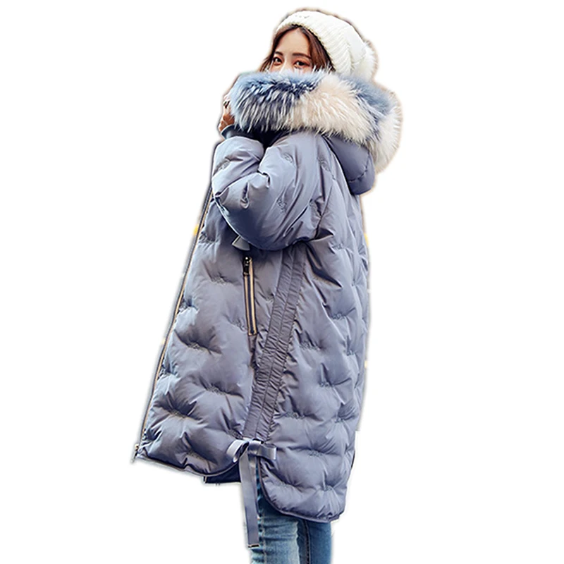

High Quality Woman Warm thick Coat Ultra Light Duck Down Jacket Long Female Overcoat Slim Solid Jackets Winter Coat Mujer