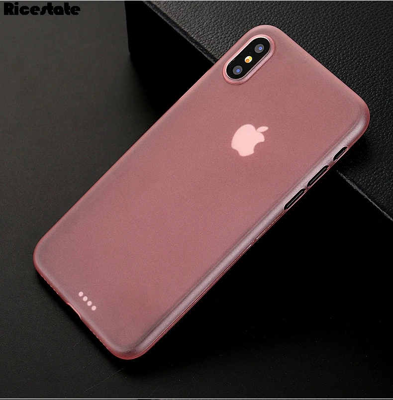 Для iphone X XS Xs MAX XR 0,3 мм Ультратонкий матовый пластиковый чехол-накладка для iphone 11 Pro Xr Xs Max 6 6s 7 8 Plus Модный чехол - Цвет: Розовый