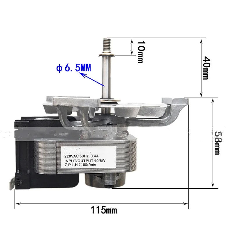 50 Гц 220VAC инкубатор вентилятор двигатель пеллет плита вытяжной вентилятор двигатель вытяжной вентилятор сгорания двигатель для печи вакуумная сушильная печь