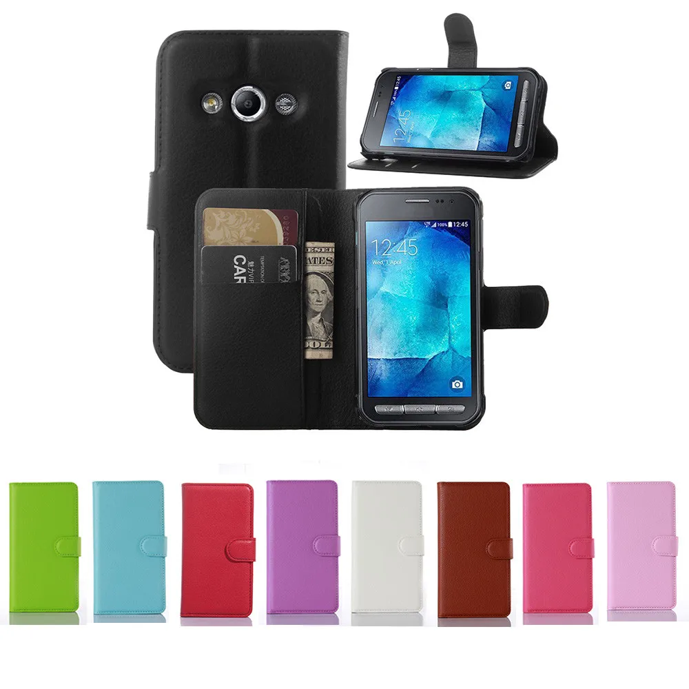 

Xcover3 New Litchi PU Leather Flip Case For Samsung Galaxy Xcover 3 G388F Wallet Cover Card Slots Stand