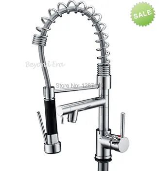 

Solide brass faucet for kitchen room factory direct sale pull out kitchen faucet two spouts kitchen mixer tap free shipping