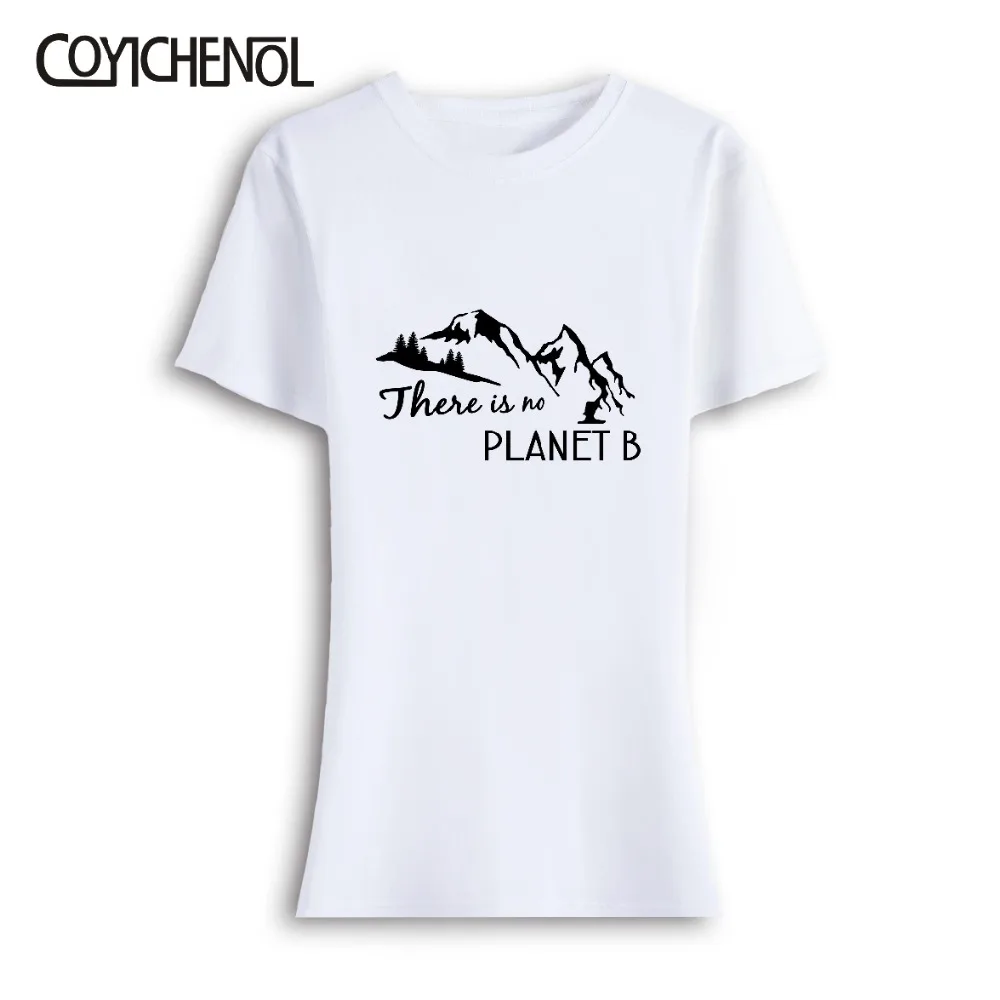 

There is no planet B oversize customize print tshirt woman casual summer o-neck regular tops large size modal solid color top