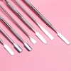 7 Types Stainless Cuticle Pusher Nail Art Stirring Polish Powder Blend Spatulas Tone Rods Manicure Remover Makeup Tools CH809 ► Photo 2/6