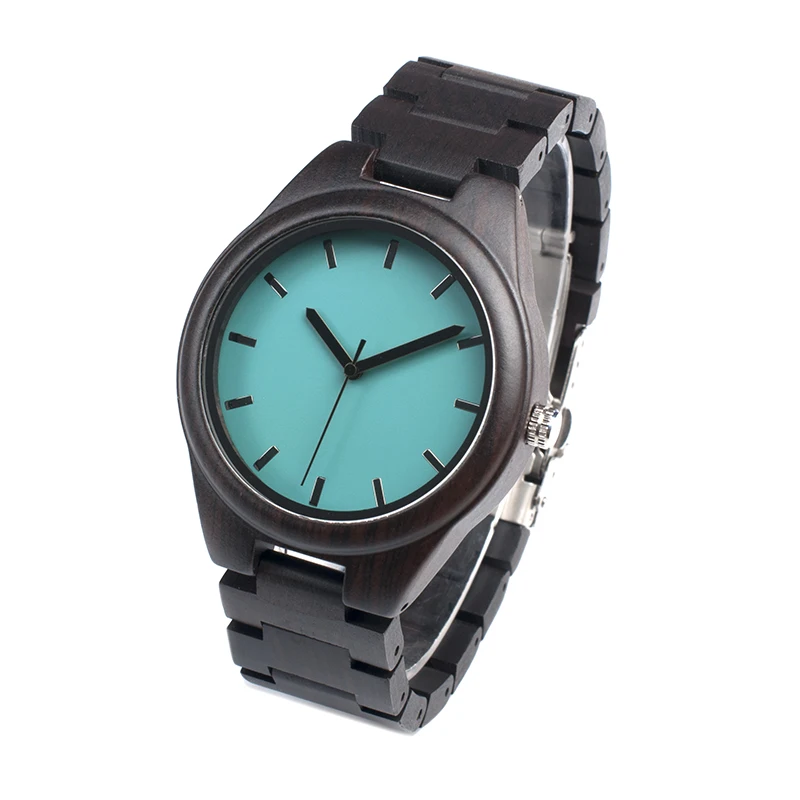 BOBO BIRD Men Watches Ebony Wooden Quartz Watch With Japan Movement Clock in wood Gift Box Can Customize Logo saat erkek