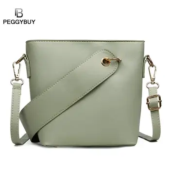 

Vintage Fashion Small Women Leather Bucket Bag PU Leather Women Bucket Bags Strap Zipper Women Handbags Lady Shoulder Bags