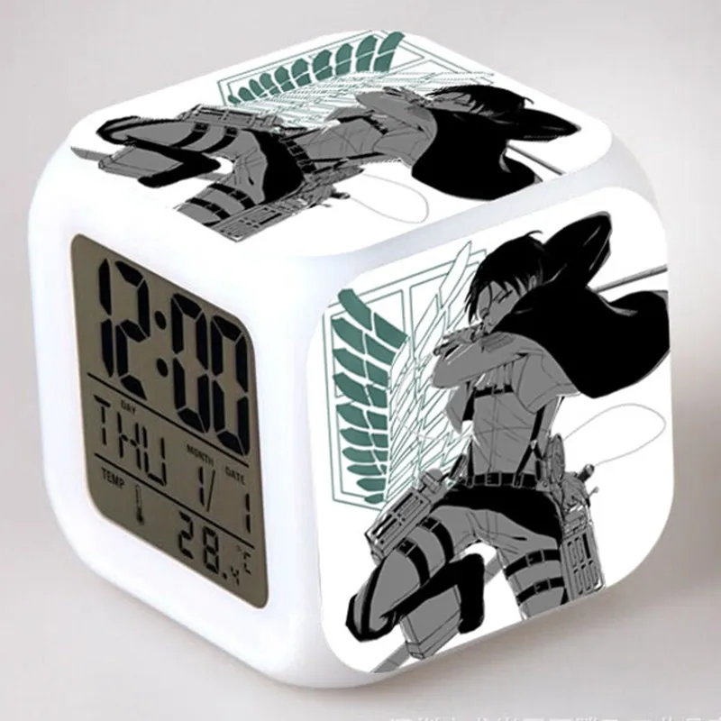 Attack on Titan LED Digital Alarm Clock Kids Christmas Gifts reloj