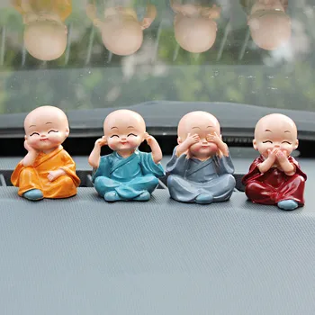 

4Pcs/Set The Little Monk For Home Decorations Figurines Car Decor