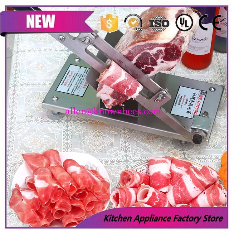 

stainless steel manual Frozen meat slicer | handle meat cutting machine | Vegetable slicing machine | Mutton rolls machine
