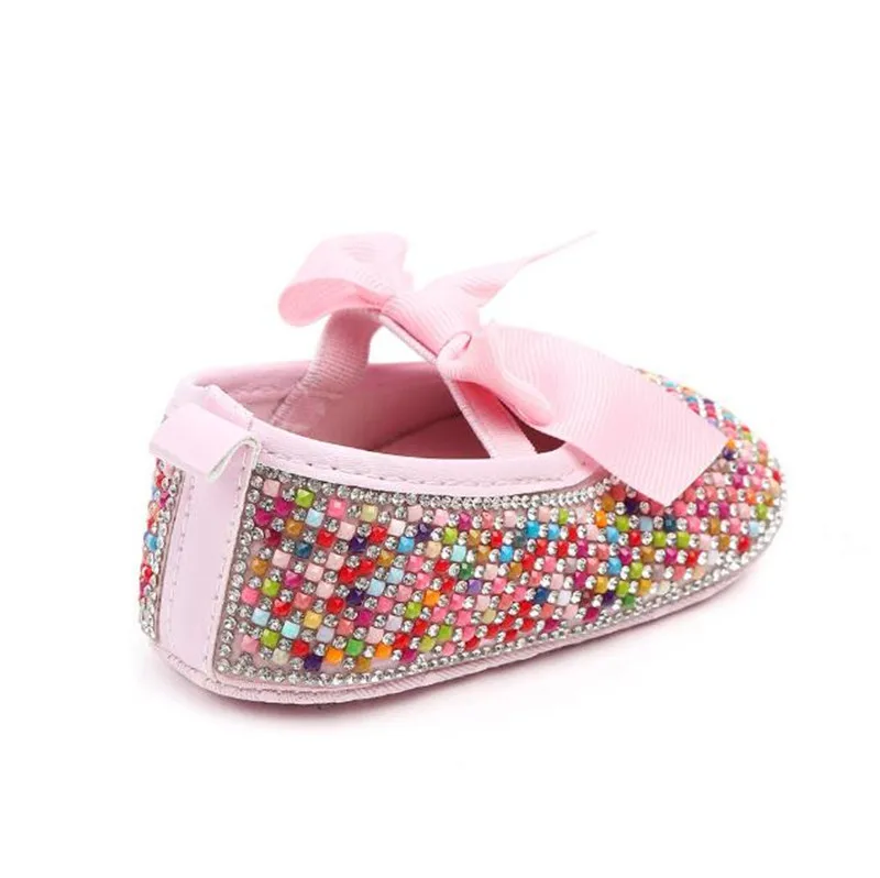 Новинка весны/осень для маленьких девочек обувь прекрасная Bowknot младенцев, для тех, кто только начинает ходить, для новорожденных девочек, туфли в стиле «Принцесса»