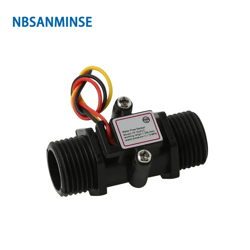 

NBSANMINSE SMF-S201C G1/2 Inch Water flow sensor High Quality Used for Water heaters Campus swipe machine Water vending machines