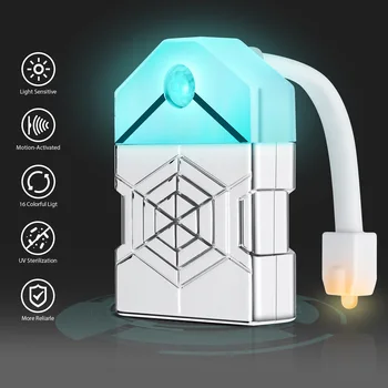 

Wenhsin New Human Body Sensing Toilet Light 16 Variable Color Square Night Light Smart Home New Strange Night Light