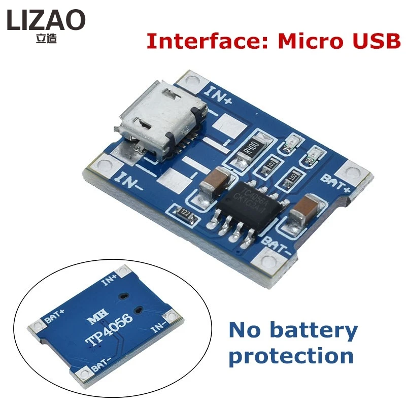 Mini Micro Type-C USB 5V 1A 18650 TP4056 Lithium Battery Charger Module with Dual Functions and Protection, 1A Li-ion Charging Board image 3