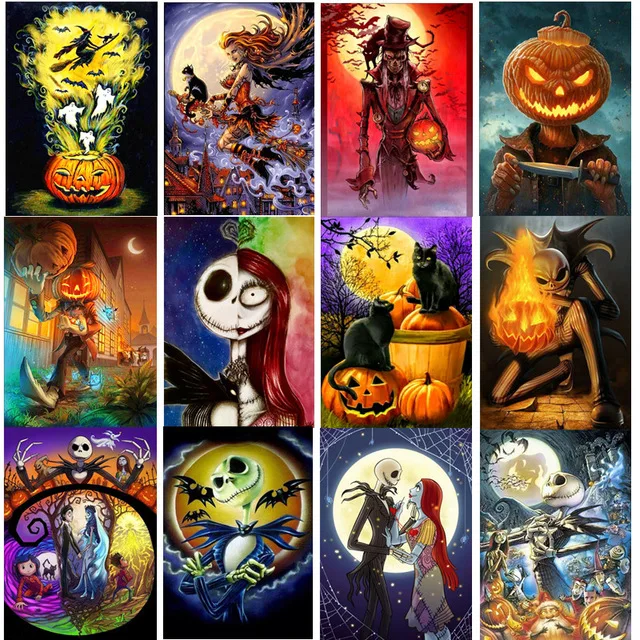 

Full 5D DIY Diamond Painting Halloween Gift Taro Pumpkin Embroidery Cross-stitch Mosaic Complete Layout