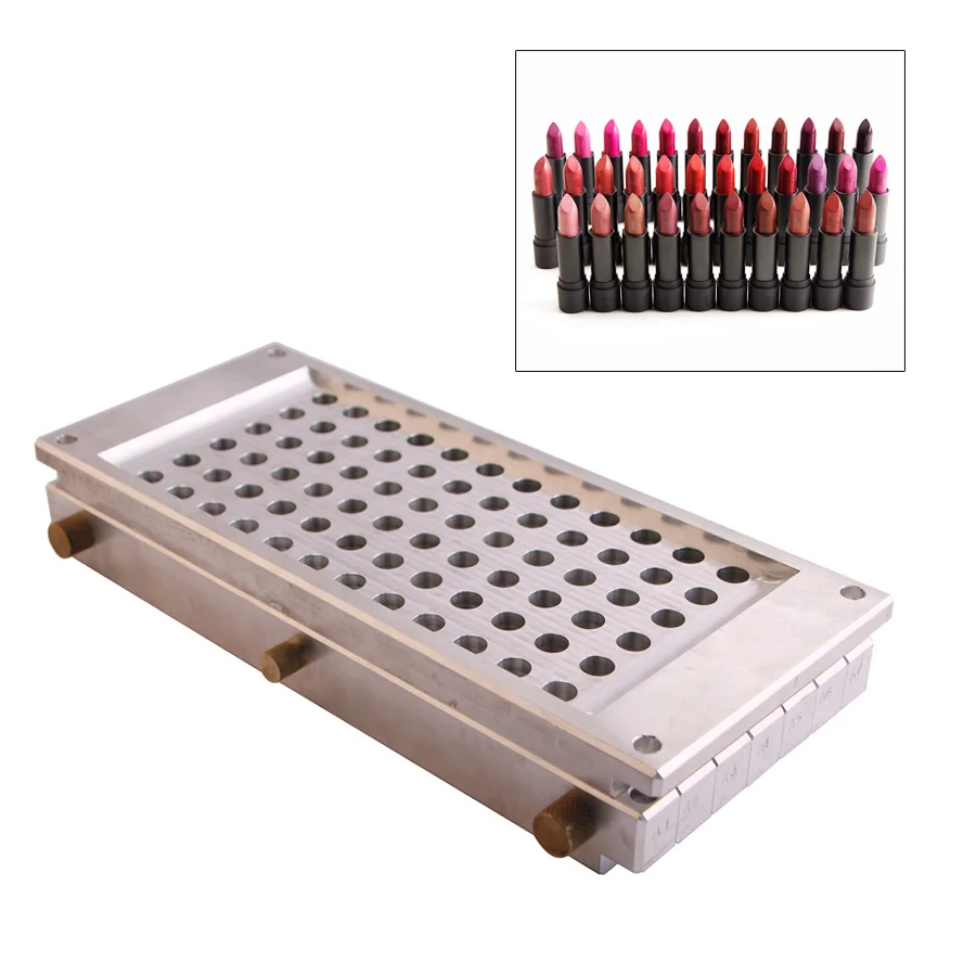 72 cavities lipstick mold waterdrop shape 12.1mm 12.7mm, 72 holes