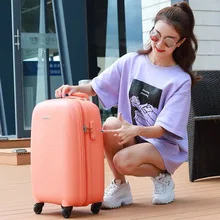 PP качество багаж для путешествий багаж spinner carry on модный чемодан на колесах интернат пароль Сумки на колёсиках бренд дело тележки