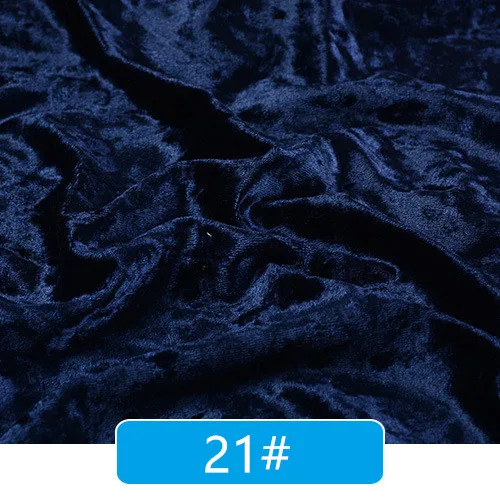 Мягкая гладкая стрейч Алмазная ледяная бархатная ткань Роскошная Флокированная флисовая ткань для дивана занавески украшения швейная одежда платье сделай сам - Цвет: 21