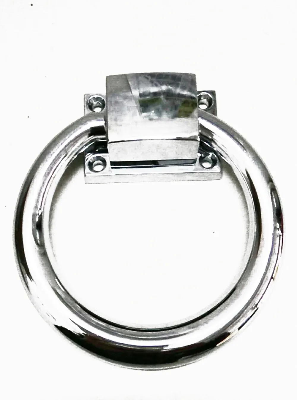 Modern Ring Knobs Pulls for Dresser Drawers Chrome Zinc Alloy