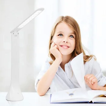 

ICOCO USB Rechargeable Foldable LED Desk Table Lamp Touch Sensor Light Dimmable Eye-Care Reading Portable Fashion For Study