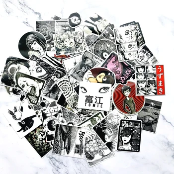 

55Pcs/lot Japanese Horror Anime Tomie Stickers For Laptop Skateboard Suitcase Scrapbook Funny Graffiti Horror Stickers Kid Toys