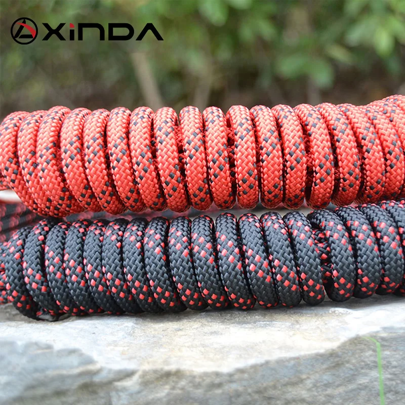 Cena XINDA Escalada 10M Paracord wspinaczka skałkowa Outdoor turystyka lina ratunkowa 8mm średnica 9KN przewód o wysokiej wytrzymałości sprzęt biwakowy